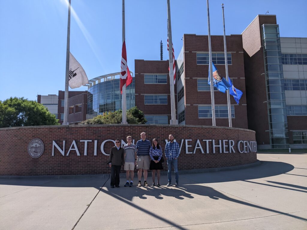 Nathan Lis with research team at the National Weather Center.
